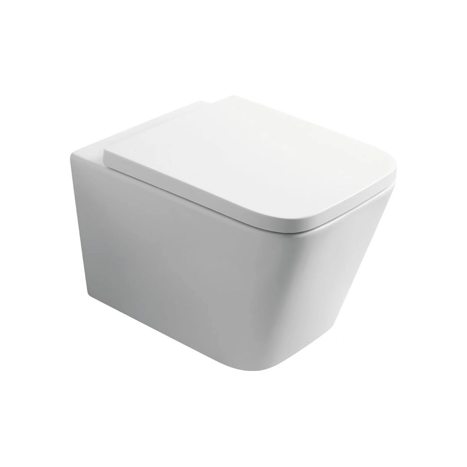 MIRA Szögletes Fali Porcelán WC + Ülőke – UH-849614